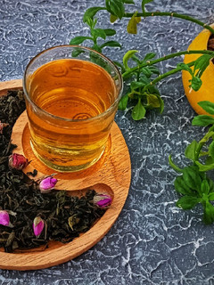 عکسی از دستور چای سبز با گلاب🍁