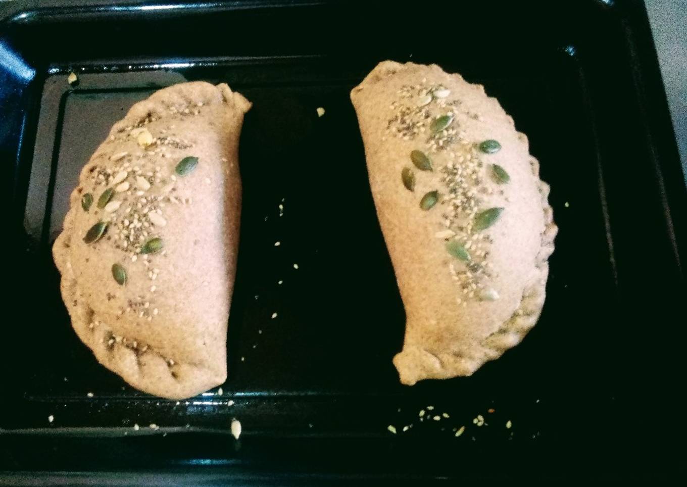 Calzones integrales de atún y zucchini🥟🥟