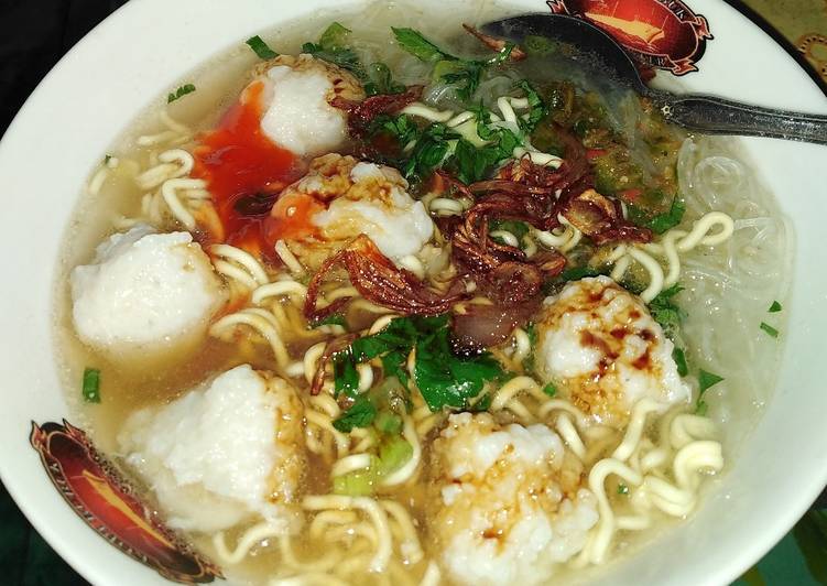 Resep Mie baso bola"ikan, Enak Banget
