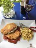 Librillos de lomo rellenos de bechamel y champiñones