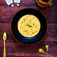 A picture of Nolen Gurer Chanar Payesh (Paneer Kheer Using Dates Jaggery).