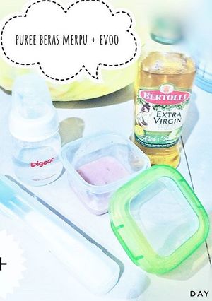Foto resep Puree beras merah putih Mpasi+