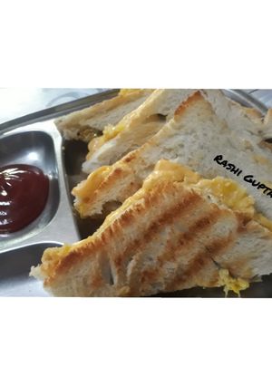 A picture of Corn cheese sandwich!.