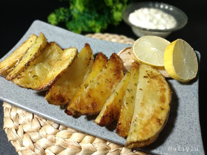 Resep: Roasted Potato Wedges (Oven) Gampang