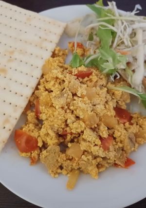 Vegán rántotta (tofuból) recept fotója