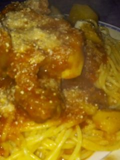 Una foto de Fideos con salsa estofado de osobuco