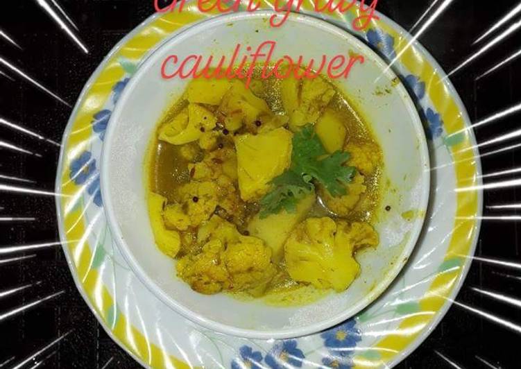 Recipe of Perfect Green gravy cauliflower