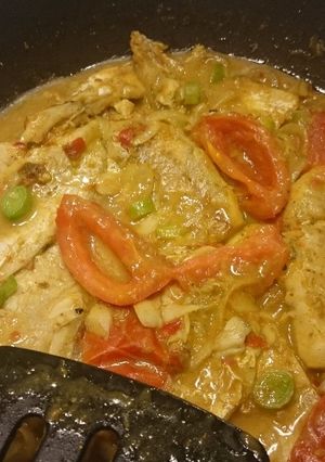 Foto de Filé de merluza ao curry