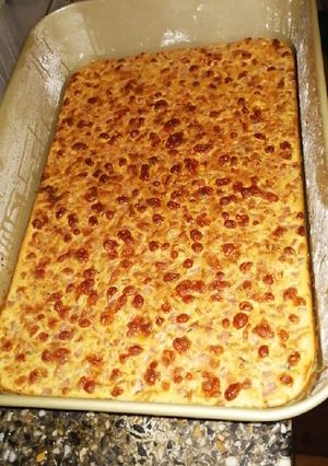 Una foto de Fainá de queso y jamón