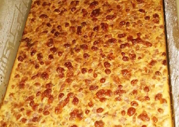 Fainá de queso y jamón