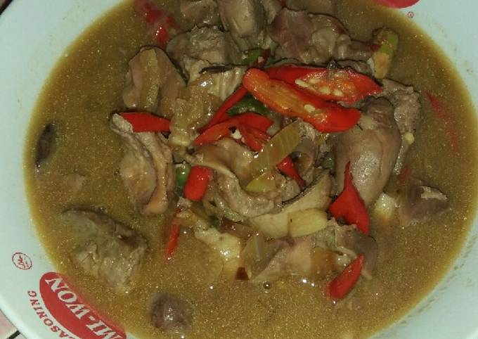 Semur Santan Hati dan Ampela Ayam "simple"