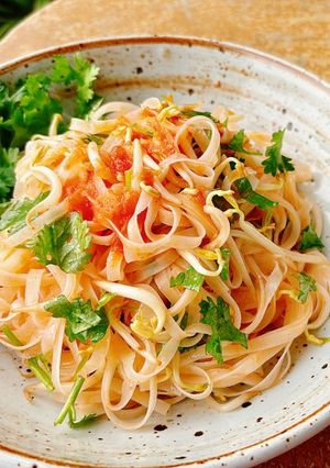 Hình của món Bánh đa Quỳnh Côi xào.