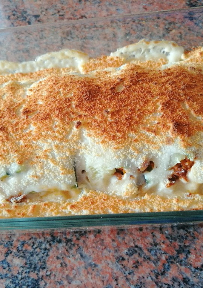 Una foto de Lasaña vegetariana de calabacín
