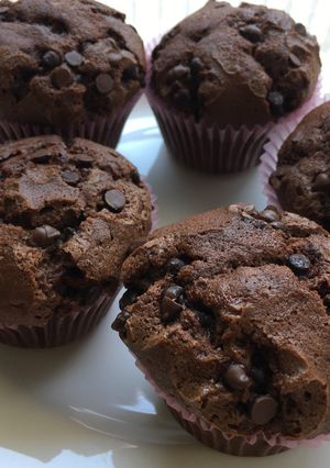 Foto resep Double choco chips muffin
