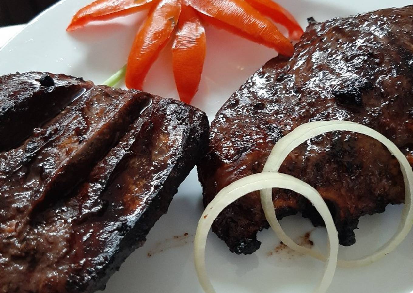 Steak Jantung Sapi Saus Mentega