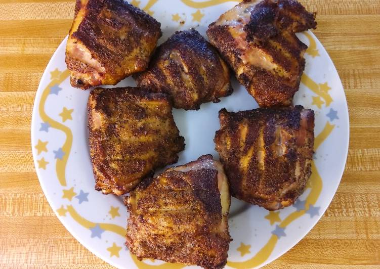 lees hickory smoked lemon pepper chicken thighs recipe main photo