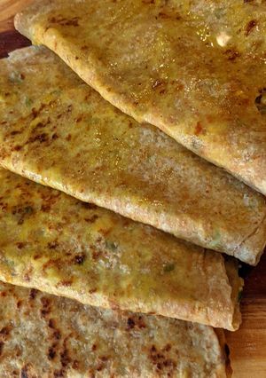 A picture of Sweet corn parathas.