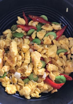 Foto resep Tumis Telur Pete non MSG