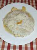 Arroz blanco con pechuga