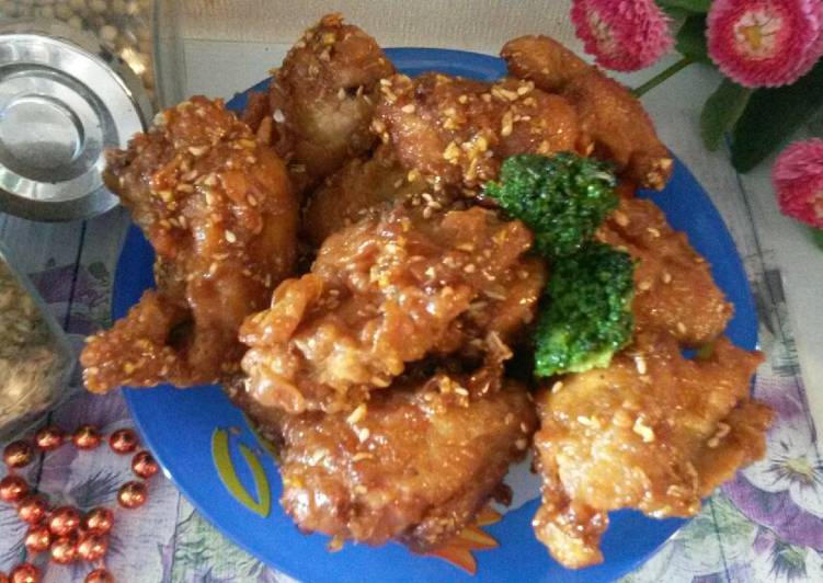 Bagaimana Membuat No. 5 Ayam Goreng ala Korea Yangnyeom tongdak, Lezat