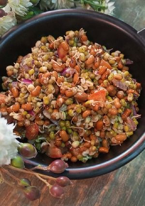 A picture of Mix sprouts salad.