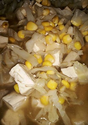 Foto resep Tumis jagung pipil tahu kubis :D