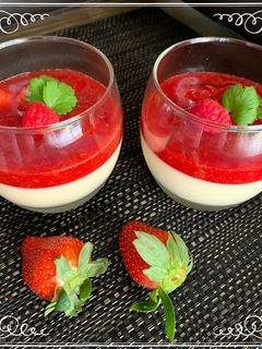 Foto resep Strawberry Panacotta Merah~Putih 🇮🇩🇮🇩