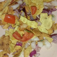 A picture of Papad chaat.