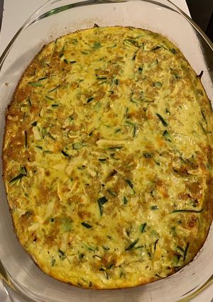 Une photo de Gratin de courgettes au Riz Complet & Cheddar