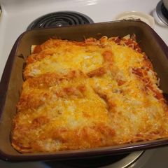 A picture of Cheese enchiladas.