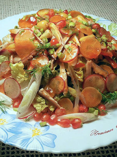 Una foto de Ensalada gourmet de pulpo seco