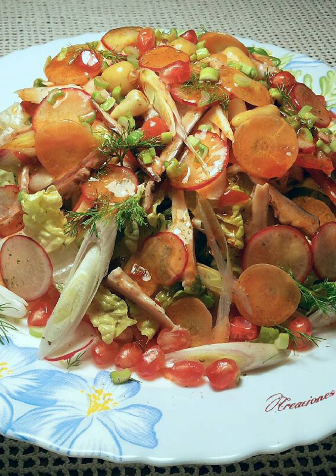 Una foto de Ensalada gourmet de pulpo seco