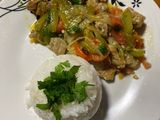 Salteado de bondiola y verduras