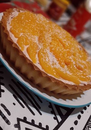 Una foto de Fácil Tarta de duraznos riquísima