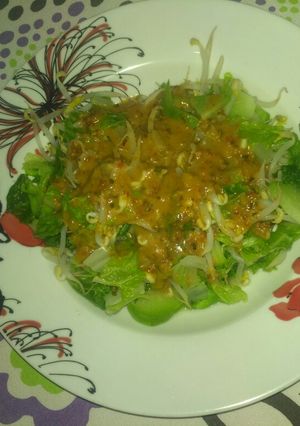 Foto resep Sawi putih bumbu pecel
