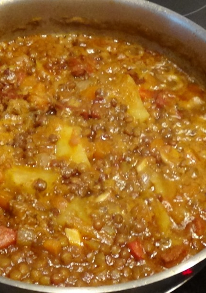 Una foto de Lentejas al curry