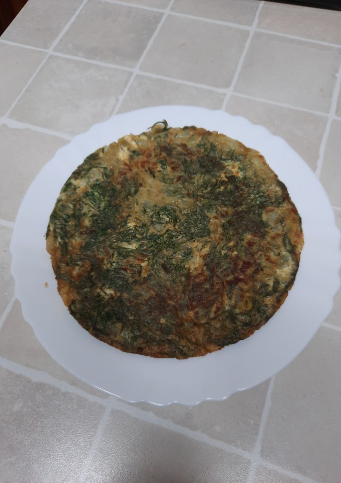 Una foto de Tortilla de hinojo silvestre
