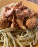 Spaghetti GF con Salmón