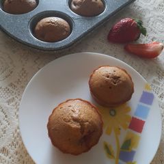 A picture of Fresh Strawberry Muffins.