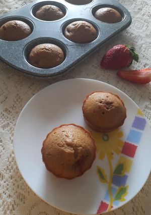 A picture of Fresh Strawberry Muffins.