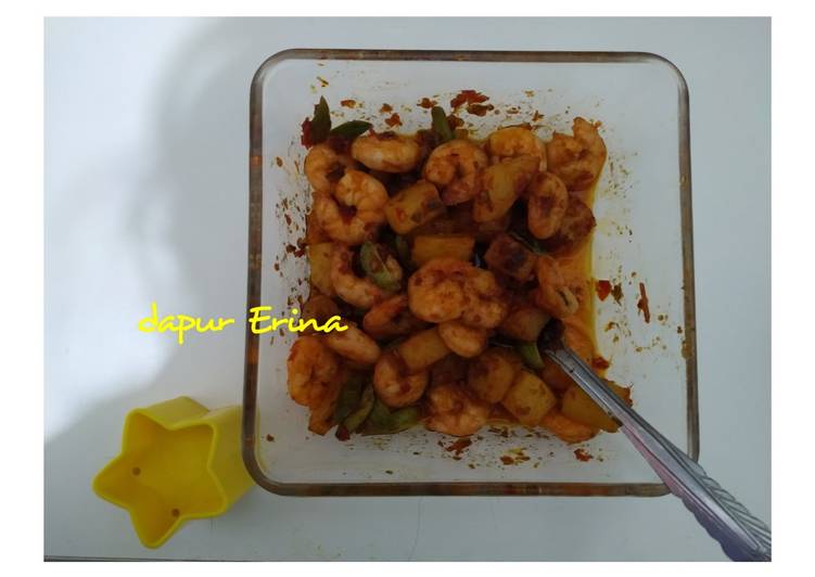 Udang Kentang Pete Balado