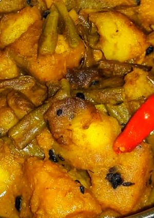 আলু কুমড়ো বিন্সের ডালনা (aloo kumro beans er dalna recipe in Bengali) রেসিপির প্রধান ছবি
