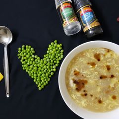 Chicken corn soup A picture of Chicken corn soup.
