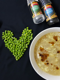 A picture of Chicken corn soup.