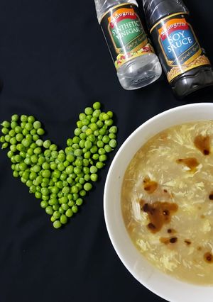A picture of Chicken corn soup.