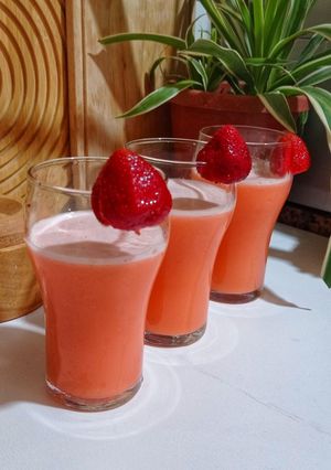 صورة لوصفة عصير الفرولة