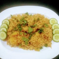 A picture of Alu pulao.