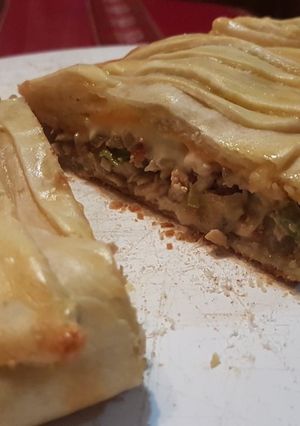 Una foto de Tarta de pollo distinta