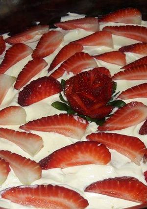 Una foto de Postre borracho de crema