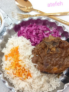 عکسی از دستور چلو گردن